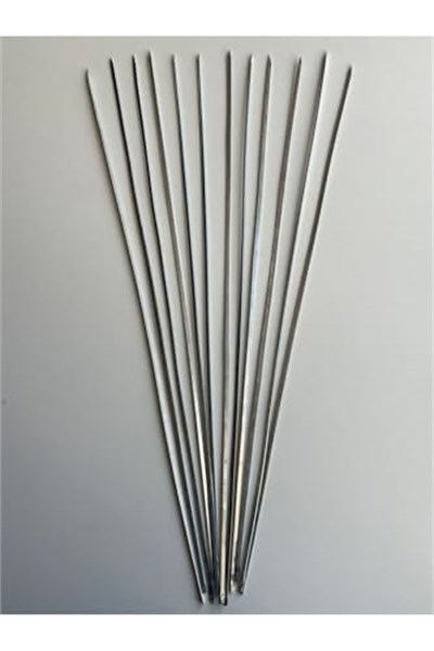 Mobilreyon 10 Adet Ciğer Şişi 60 Cm, Et Mangal Yassı Şiş (Uzunluk 60 Cm)