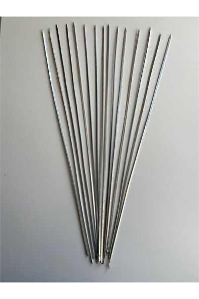Mobilreyon 10 Adet Ciğer Şişi 60 Cm, Et Mangal Yassı Şiş (Uzunluk 60 Cm)