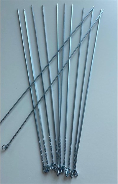 Mobilreyon - 10 Adet Kare Ciğer Kuşbaşı Şiş (Boy:50 Cm, Kalınlık 3 Mm)