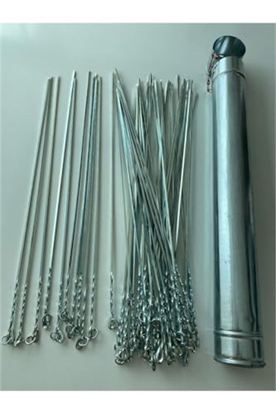 Mobilreyon – 20 Adet Kare Ciğer – Kuşbaşı Şiş (50Cm) Ve Şiş Kutusu (50Cm)