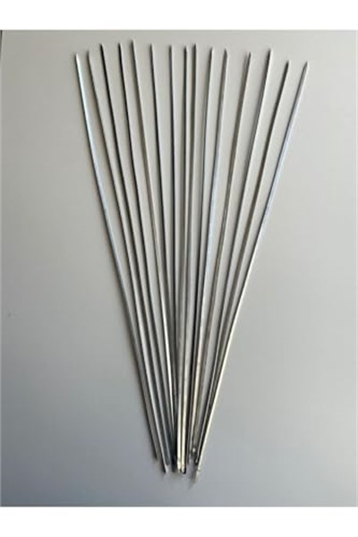 Mobilreyon 30 Adet Ciğer Şişi 60 Cm, Et Mangal Yassı Şiş (Uzunluk 60 Cm)