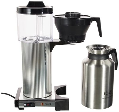 Moccamaster Filtre Kahve Makinesi CDT, Paslanmaz Çelik Termoslu, Parlak Gümüş
