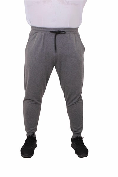 Mocgrande Büyük Beden Basic Eşofman Altı Full Lycra 11516 GRI MELANJ