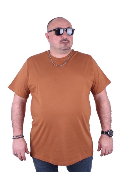 Mocgrande Büyük Beden Basic Tişört 11100 Vizon