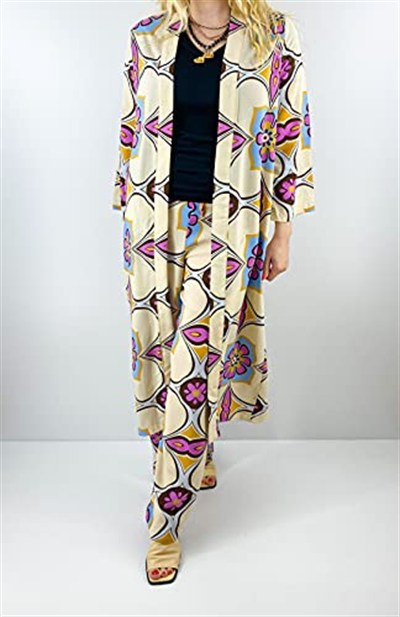 Modaonna Pamuklu Kimono Pantolon Takım