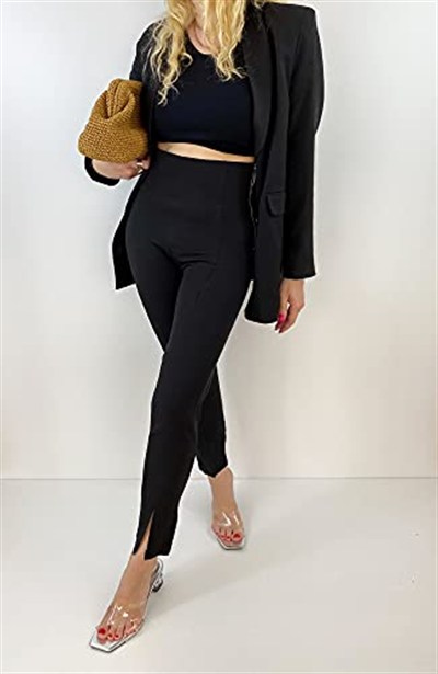 Modaonna Siyah Oversize Blazer Ceket