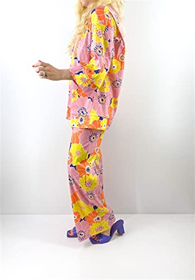 Modaonna Vintage Desen Gömlek Pantolon Takım