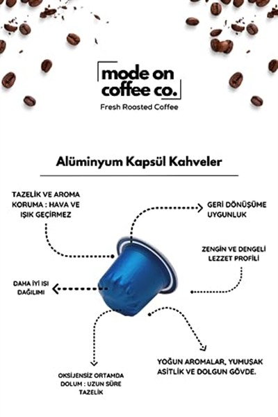 Mode On Coffee Co. Relax Nespresso Uyumlu Alüminyum Kapsül Kahve - 10lu Paket (Relax )