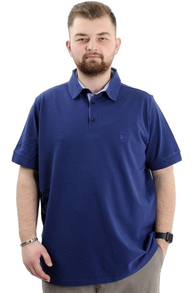 Mode XL Battal Beden Erkek Polo Yaka T-Shirt - Nakışlı Klasik Tasarım, Rahat ve Şık Plus Size Giyim,Geniş Beden Aralığı 20553