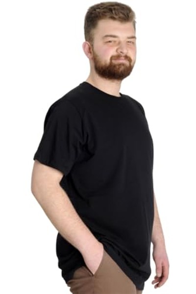Mode XL Büyük Beden Erkek Basic T-Shirt - Rahat ve Şık Plus Size Tişört, Casual Moda 20031
