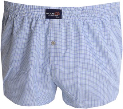 Mode XL Büyük Beden Erkek Boxer Desenli Poplin 6348 İndigo