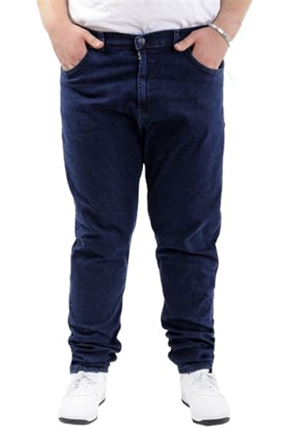 Mode XL Büyük Beden Erkek Pantolon Kot 21920 Lacivert