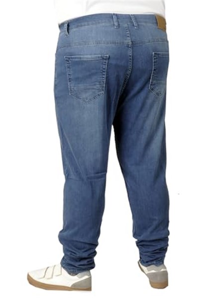 Mode XL Büyük Beden Erkek Pantolon Kot 21920 Mavi
