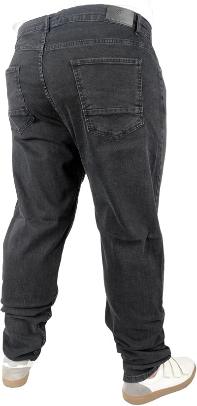 Mode XL Büyük Beden Erkek Pantolon Kot Black 21920 Füme