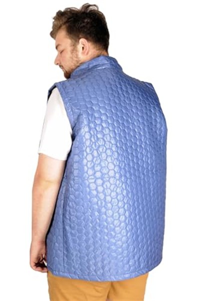Mode XL Büyük Beden Erkek Yelek Basic Hexagon 21601 İndigo