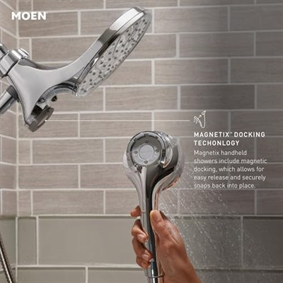 Moen 26100SRN Magnetix Handheld duş başlığı – Spot Resist, fırçalanmış nikel, 26100SRN