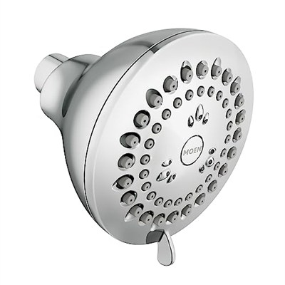 Moen Adler Chrome 3,5 inç 4 fonksiyonlu duş başlığı, çeşitli yüksek basınç seçenekleri, basınç artırıcı duş başlığı, 23026