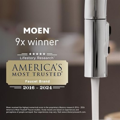 Moen Adler Chrome 3,5 inç 4 fonksiyonlu duş başlığı, çeşitli yüksek basınç seçenekleri, basınç artırıcı duş başlığı, 23026