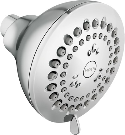 Moen Adler Chrome 3,5 inç 4 fonksiyonlu duş başlığı, çeşitli yüksek basınç seçenekleri, basınç artırıcı duş başlığı, 23026