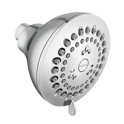 Moen Adler Chrome 3,5 inç 4 fonksiyonlu duş başlığı, çeşitli yüksek basınç seçenekleri, basınç artırıcı duş başlığı, 23026