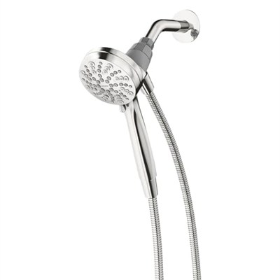 Moen Chrome Engage Magnetix 26100EP Altı Fonksiyonlu, Eko-Performans Manyetik Bağlantı Sistemli El Tipi, Metal Hortumlu Çıkarılabilir Duş Başlığı, Krom, 8.9 cm