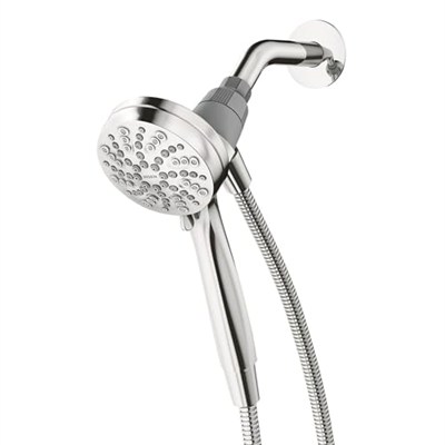 Moen Chrome Engage Magnetix 26100EP Altı Fonksiyonlu, Eko-Performans Manyetik Bağlantı Sistemli El Tipi, Metal Hortumlu Çıkarılabilir Duş Başlığı, Krom, 8.9 cm