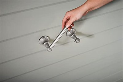Moen DN4408BN Vale Çift Direkli Döner Tuvalet Kağıdı Tutacağı, Fırçalanmış Nikel