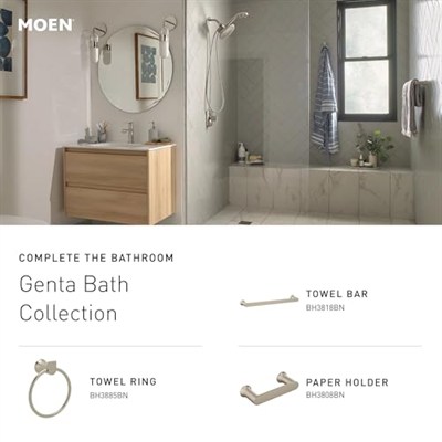 Moen Genta Fırçalanmış Nikel Modern Tek Bornoz Kancası, BH3803BN