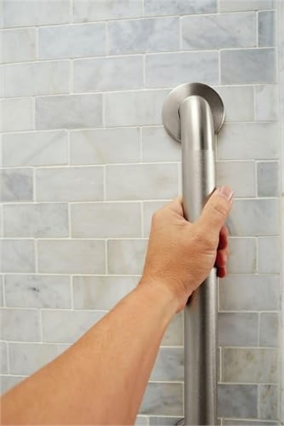 Moen R8724P Evde Bakım Banyo Güvenliği 24 İnç Tutunma Çubuğu, Gizli Vidalı, Peened