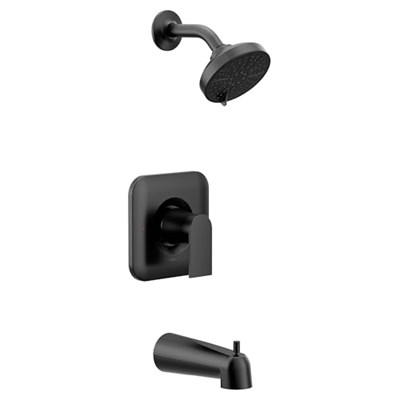 Moen T2473EPBL Genta Posi-Temp Basınç Dengeleyici Eco-Performance Modern Küvet ve Duş Perdesi, Vanasız Mat Siyah