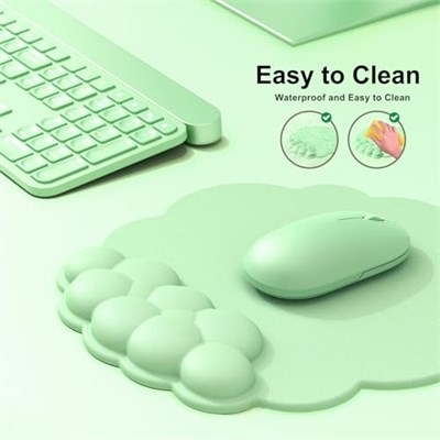 MOKURU Bilek Dayanımlı Bulut Mouse Pad, Bulut Klavye Bilek Dayanağı, Bilgisayar Klavyesi için Bilek Dayanağı, Bulut Mouse Pad Bilek Desteği, Ergonomik Bulut Klavye Fare Bilek Desteği (Yeşil1)