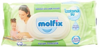 Molfix İzotonik Sulu Mendil Ferah Temizlik 60lı - Seçenekler: 50 Yaprak, 50 Yaprak 2li paket, 60 Yaprak...