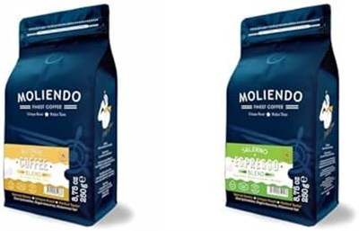 Moliendo Finest Coffee Blonde Blend (Çekirdek) 250 g ve Salerno Espresso Blend Kahve (Çekirdek) 250 g
