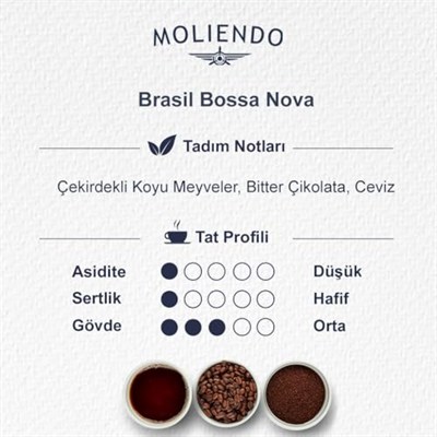 Moliendo Finest Coffee Brasil Bossa Nova Yöresel Kahve (Çekirdek) 250 g