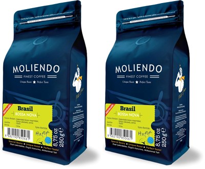 Moliendo Finest Coffee Brasil Bossa Nova Yöresel Kahve (Öğütülmüş Filtre Kahve) 250 g (2 paketi)