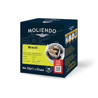 Moliendo Finest Coffee Brasil Bossa Nova Pratik Filtre Kahve 10x10 g