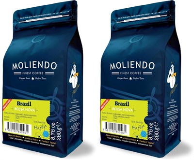 Moliendo Finest Coffee Brasil Bossa Nova Yöresel Kahve (Öğütülmüş Filtre Kahve) 250 g (2 paketi)