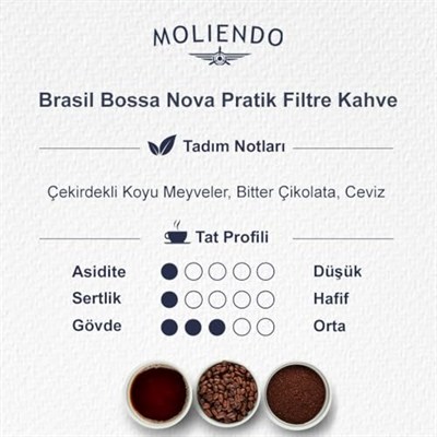 Moliendo Finest Coffee Brasil Bossa Nova Pratik Filtre Kahve 10x10 g