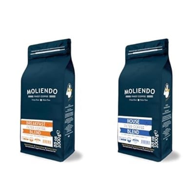 Moliendo Finest Coffee Breakfast Blend Filtre Kahve (Çekirdek) 1000 g ve House Blend Filtre Kahve (Çekirdek) 1000 g