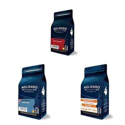 Moliendo Finest Coffee Colombia Medellin Supremo Yöresel Kahve 250 g+ Guatemala Antigua SHB Yöresel Kahve (Öğütülmüş Filtre Kahve) 250 g+ Breakfast Blend Filtre Kahve (Öğütülmüş Filtre Kahve) 250 g