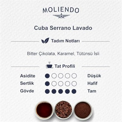 Moliendo Finest Coffee Cuba Serrano Lavado Pratik Filtre Kahve 10x10 g