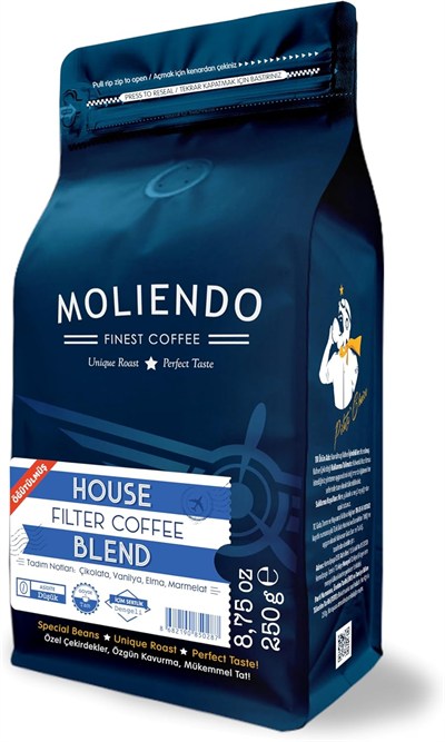 Moliendo Finest Coffee House Blend Filtre Kahve (Öğütülmüş Filtre Kahve) 250 g