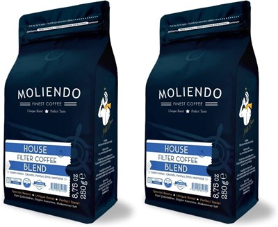 Moliendo Finest Coffee House Blend Filtre Kahve (Çekirdek) 1000 g - Seçenekler: 250 gr, 250 gr (2 paketi), 1000 gr, 1000 gr (2 paketi)
