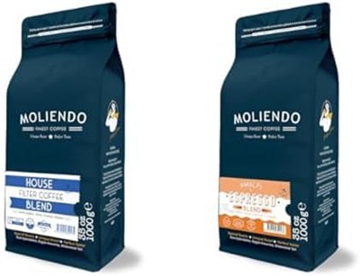 Moliendo Finest Coffee House Blend Filtre Kahve (Çekirdek) 1000 g ve Amalfi Espresso Blend Kahve (Çekirdek) 1000 g