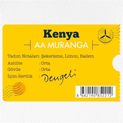 Moliendo Finest Coffee Kenya Aa Muranga Yöresel Kahve (Çekirdek) 250 g