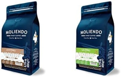 Moliendo Finest Coffee Positano Espresso Blend Kahve (Çekirdek) 250 g ve Salerno Espresso Blend Kahve (Çekirdek) 250 g
