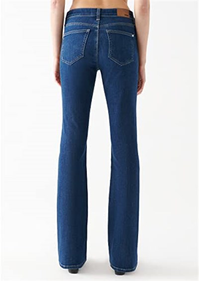 Molly Casual Zımparalı Koyu Mavi Jean Pantolon 1013683047