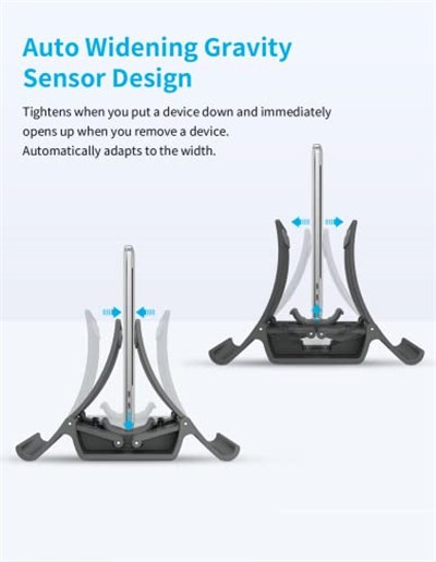 MOMAX Dikey Dizüstü Bilgisayar Standı Tutucu, Arch Gravity Otomatik Kilitleme Tutucu Depolama Yuvası, Masa Düzenleyici için Yer Tasarrufu, Tüm MacBook/iPad/Dell/Chromebooka Uyar, Çift Dizüstü