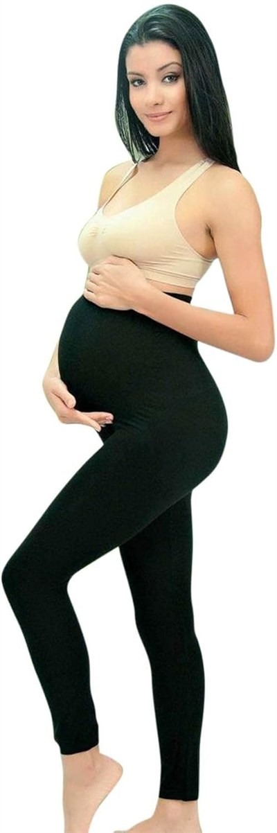 Moms Lab Kadın Siyah Organik Destekli Hamile Tayt 1240/