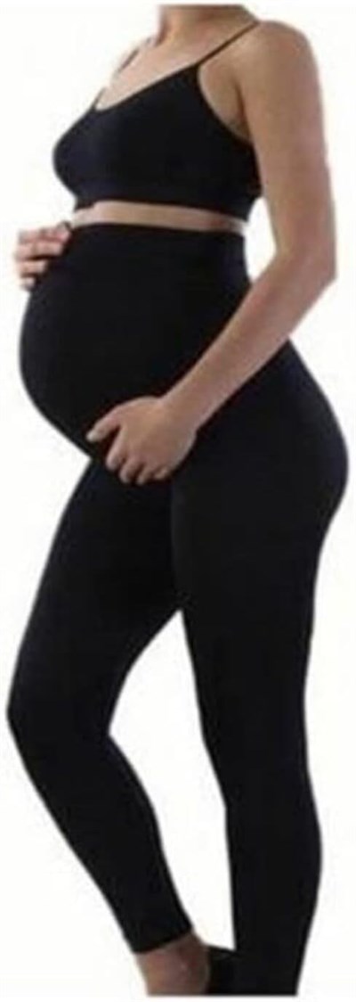 Moms Lab Kadın Siyah Uzun Pamuklu Hamile Taytı